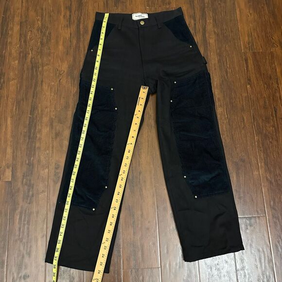 WONDERY Renee 2.0 Carpenter Pants Black High Rise Cargo Utility Cotton - Picture 14 of 15